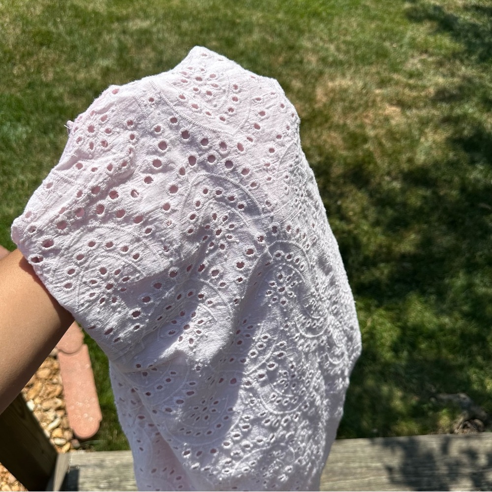 Urban Outfitters Kimchi Blue Pink strappy eyelet shift Dress size large - Picture 9 of 9